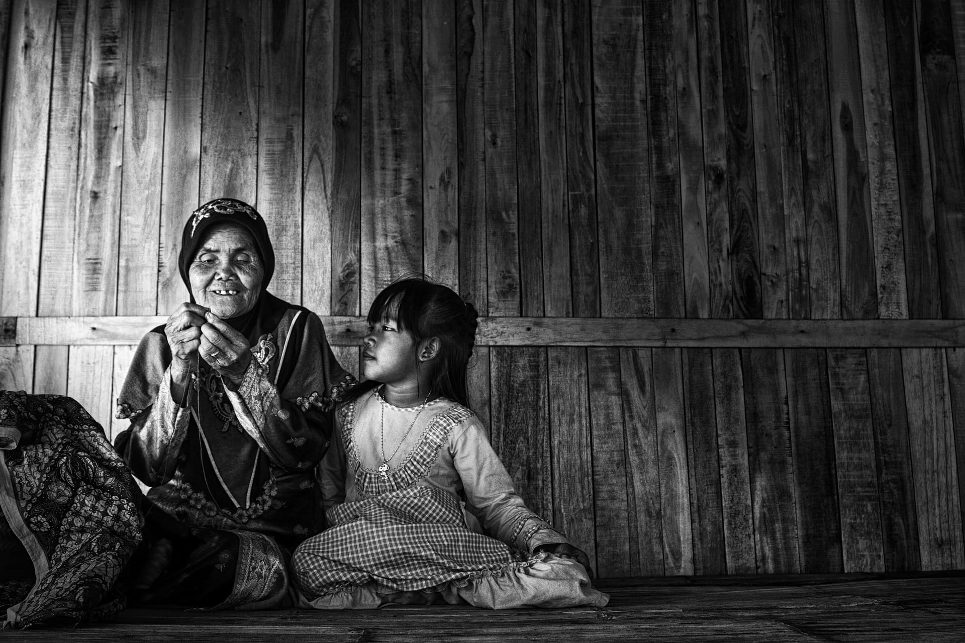 grandmother and granddaughter