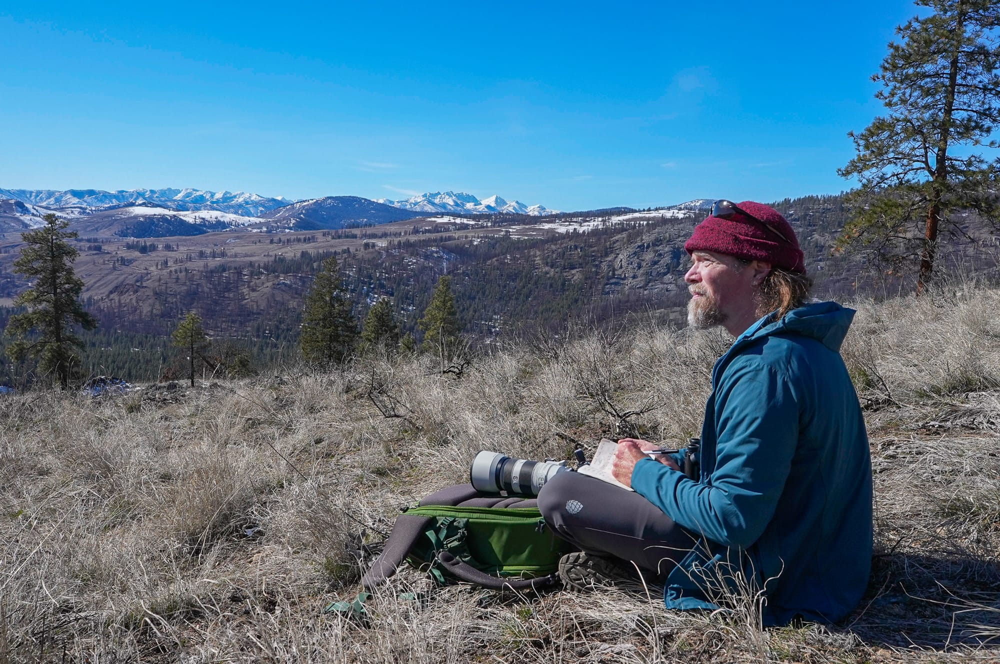 David Lukas studying the natural world