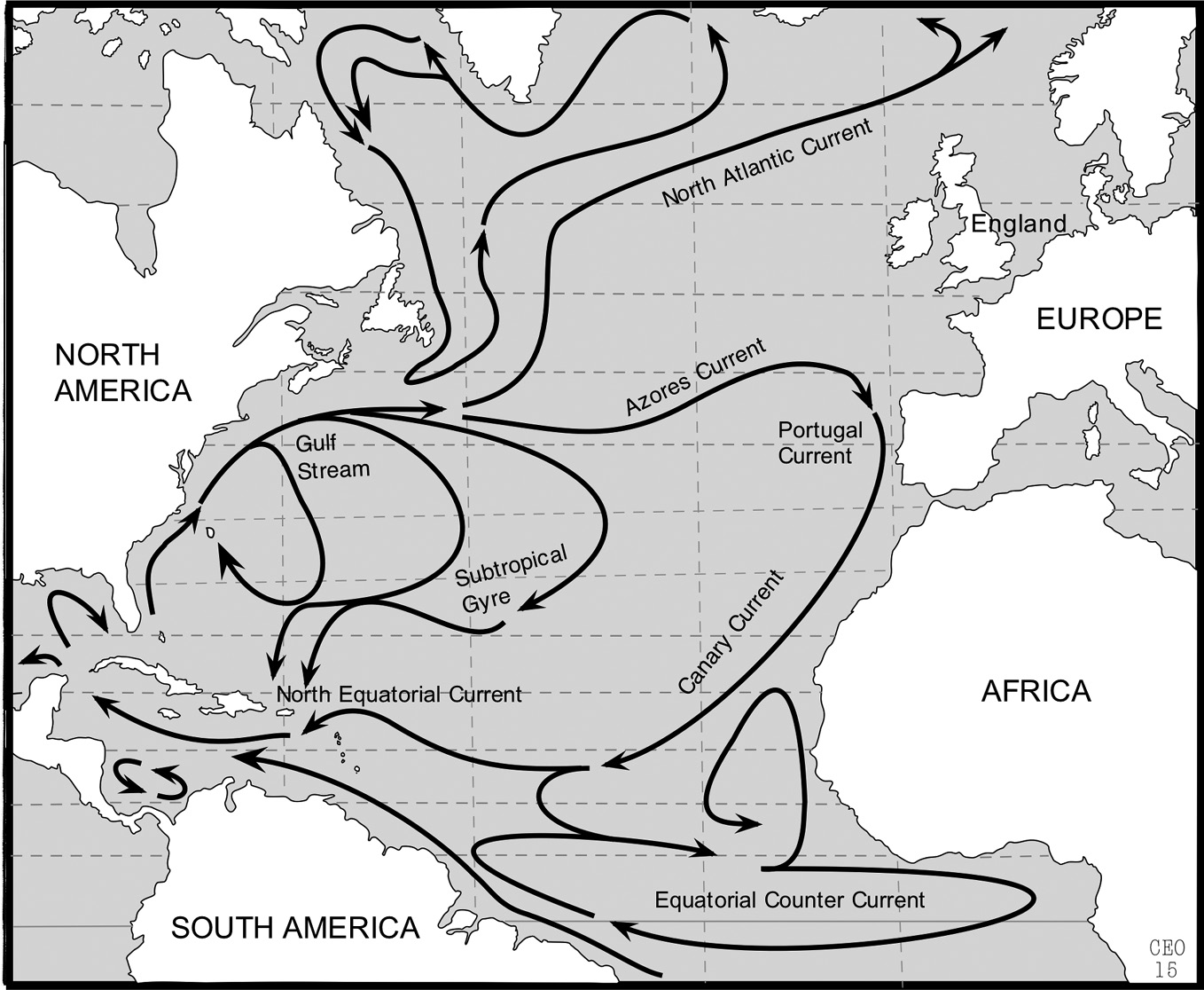 Atlantic Ocean currents