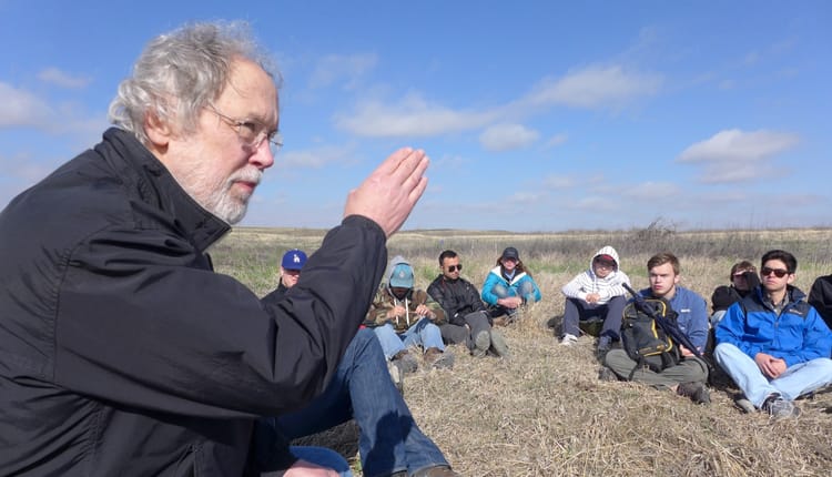 Barry Lopez with students